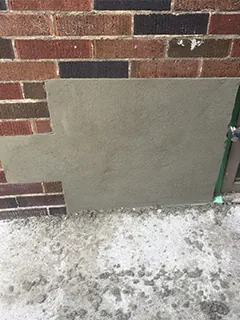 Foundation parging, after