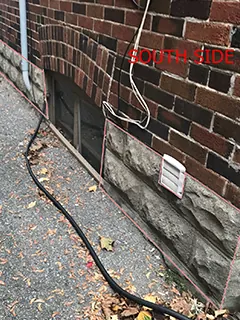 Foundation parging, before