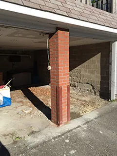 Brick support pillar, after